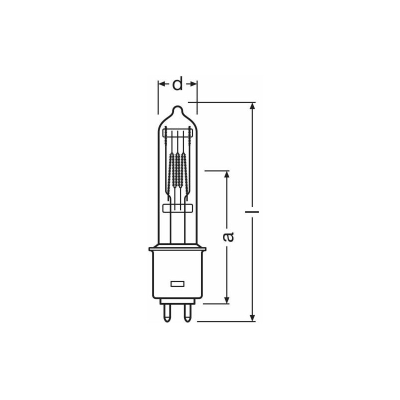 9380200623997 G9,5 GKV 600W 230V 240V 64716 OSRAM