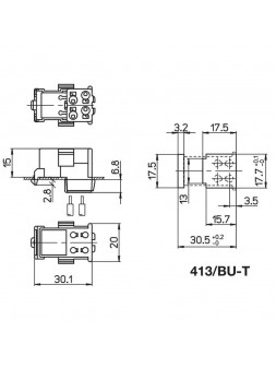 A105600413BUT Douille GR10Q 4 PINS