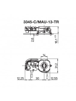 A10563345CMAU Douille G13 à clipser 250v 2A + support starter (Avec ressort)