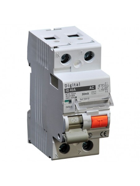 A991100003422 Interrupteur Différentiel 2x40A/30mA Type A Digital Electric