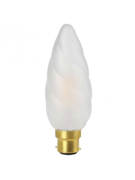 6031900713197 B22 Flamme Torsadée Géante LED Satinée Mat 4w 2700K F15 713197