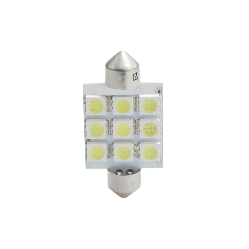 6468000509680 LED L059 C5W 41mm 9xSMD5050 12V Blanc (Polarisée)