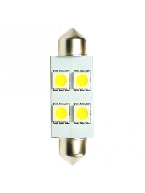 6468000510129 LED L072 C5W 41mm 4xSMD5050 12V Blanc (Polarisée)