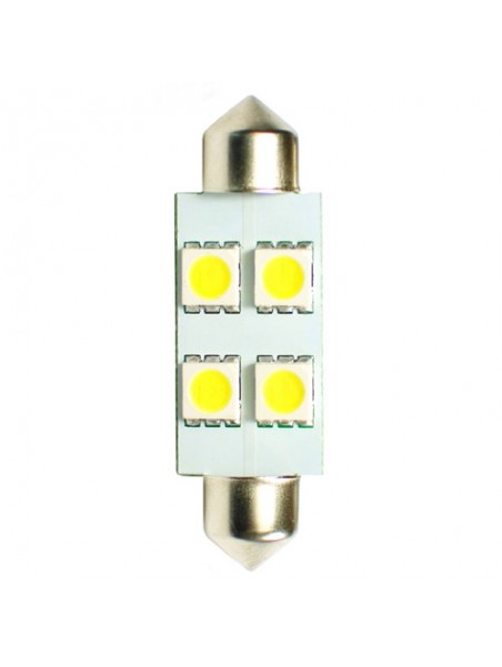 6468000510129 LED L072 C5W 41mm 4xSMD5050 12V Blanc (Polarisée)