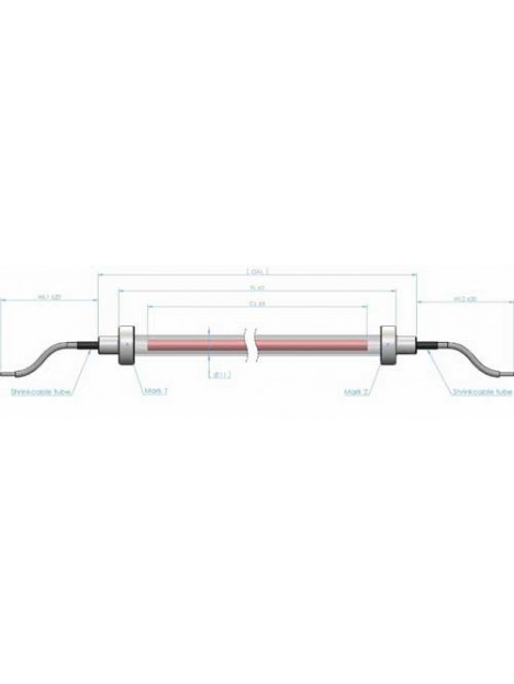 2698702DHK050 DHK Tube quartz Infrarouge 400w 230v 310mm DIRTECH