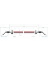 2698702DHK050 DHK Tube quartz Infrarouge 400w 230v 310mm DIRTECH