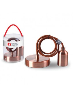 Suspension E27 Metal Copper (Brown Cable) Girard Sudron