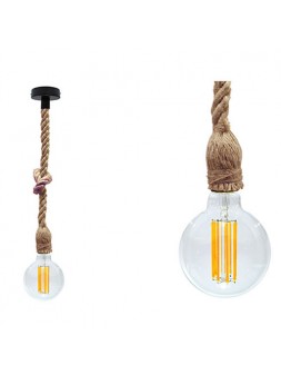 P092400988932 Suspension E27 Corde Tressée 150cm LAES (sans ampoule)