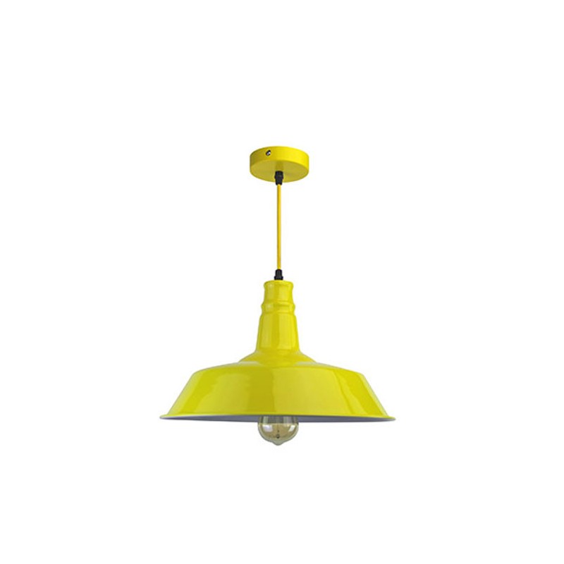 P092400988666 Suspension E27 Métal Jaune LAES (sans ampoule)