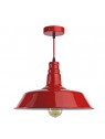P092400988659 Suspension E27 Métal Rouge LAES (sans ampoule)