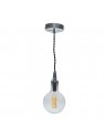P092400988406 Suspension E27 alu Chromée 150cm LAES (sans ampoule)