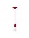 P092400987744 Suspension E27 Porcelaine Rouge LAES (sans ampoule)