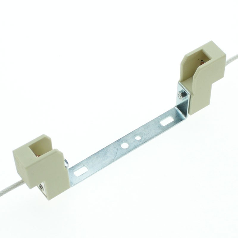 M105141055 Douille R7S 78mm 6A 250v 350°C Equerre Acier avec câble 25cm SQ70