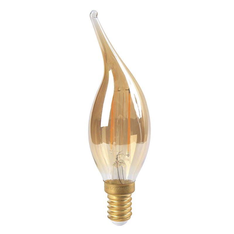 6031900713172 E14 Flamme LED Ambre Coup de Vent 2w 2700K CV4 713172