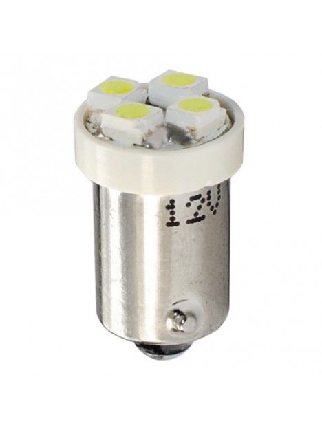 LED L009 BA9s 4xSMD3528 12V Blanc