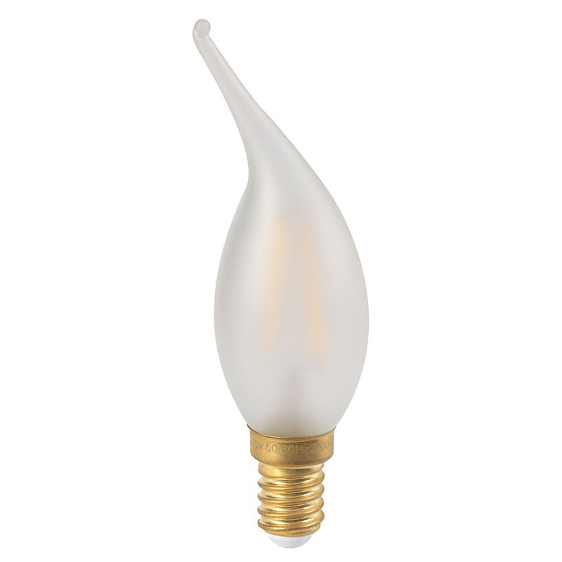 6031900713176 E14 Flamme LED Satinée Mat Coup de Vent 4w 2700K CV4 Dimmable 713176