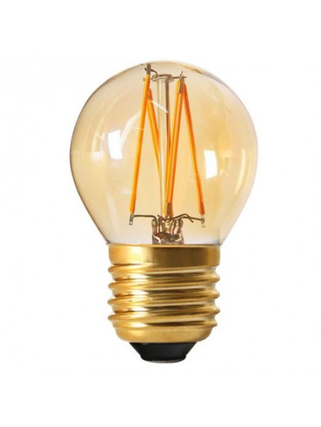 6021900654580 E27 Sphérique Ambre LED effet Filament 4w 2200K Dimmable Girard Sudron