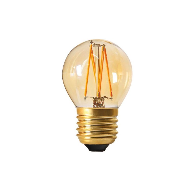 6021900654580 E27 Sphérique Ambre LED effet Filament 4w 2200K Dimmable Girard Sudron