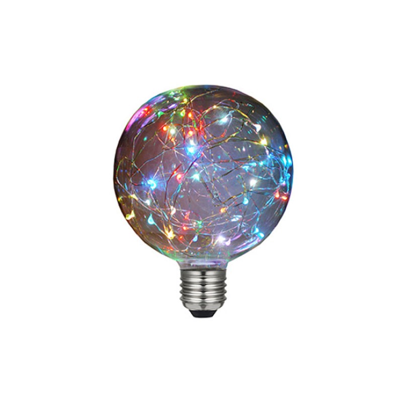 6122400988093 E27 globe Cosmos Multicolore 125 LED effet filament 1.4w 230v LAES
