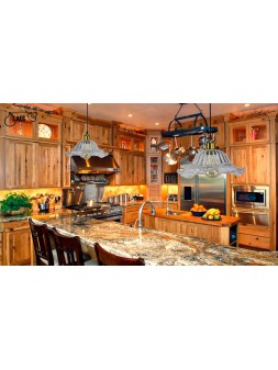 P092400988703 Suspension E27 Vintage Verre 150cm LAES (sans ampoule)