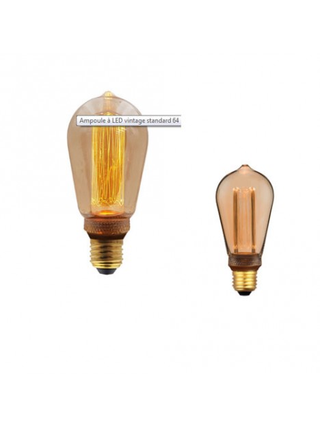 6072400990386 E27 Poirette led effet Filament 3,5w ST64 Vintage 1800K 240V LAES