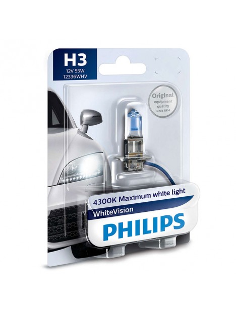 8040100779519 Philips H3 WhiteVision 12v 55w PK22s