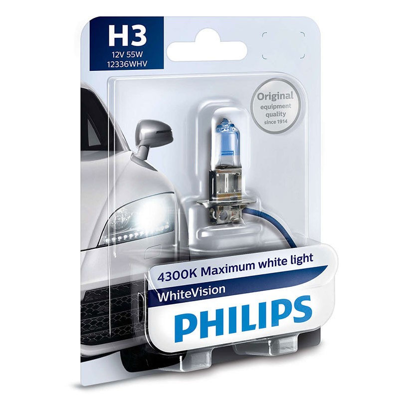 8040100779519 Philips H3 WhiteVision 12v 55w PK22s