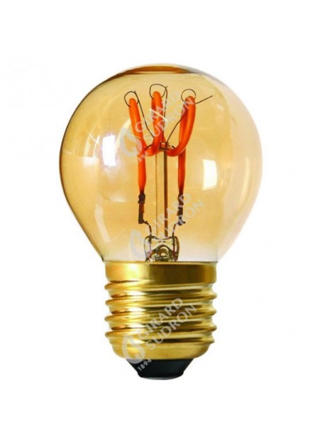 6021900166308 E27 Sphérique Loops Ambre LED 2W 2000K Girard Sudron