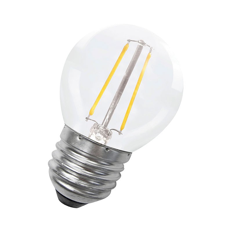 6020500351048 E27 Sphérique led effet filament 1.8w Claire 230v