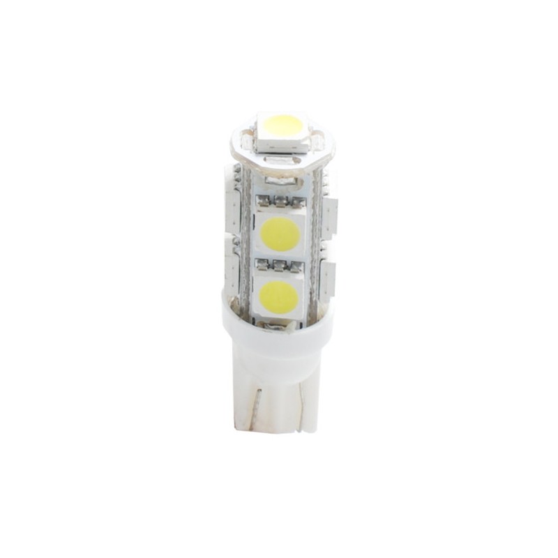 6618000509673 LED L058 W5W 9xSMD5050 12V Blanc (Polarisée)