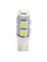 6618000509673 LED L058 W5W 9xSMD5050 12V Blanc (Polarisée)