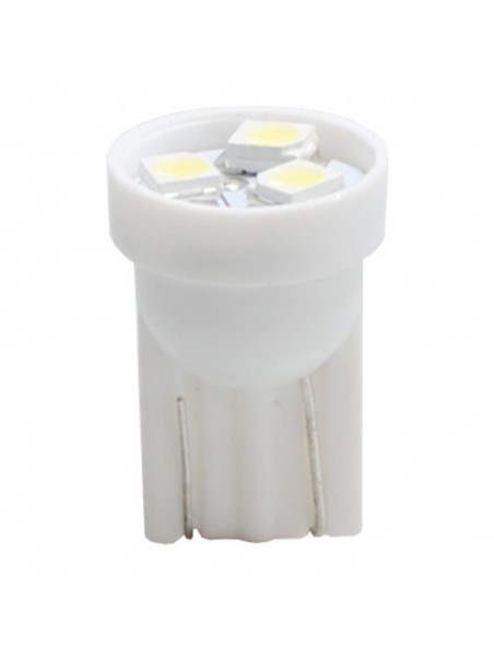 6618000509703 LED L056 W5W 3xSMD3528 12V Blanc (Polarisée)