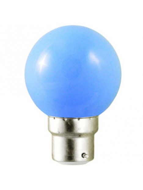 6020500340486 B22 LED Sphérique 1w Bleu 230v