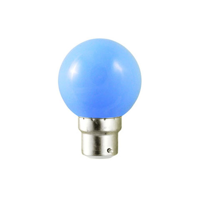 6020500340486 B22 LED Sphérique 1w Bleu 230v