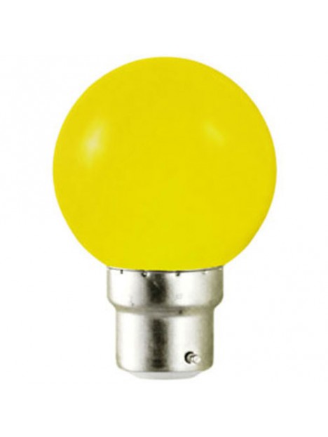 6020500340479 B22 LED Sphérique 1w Jaune 230v