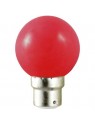 6020500340462 B22 LED Sphérique 1w Rouge 230v