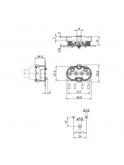 A1056000444AU Douille 2G11 à clipser par l'arrière