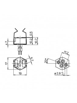 A107404090008 Clip pince pour TBT Universelle GU5,3
