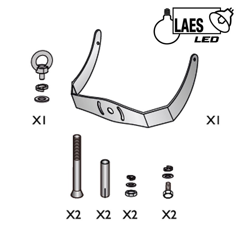 A232400990683 Kit de fixation étrier pour Highbay ufo 160w 200w LAES