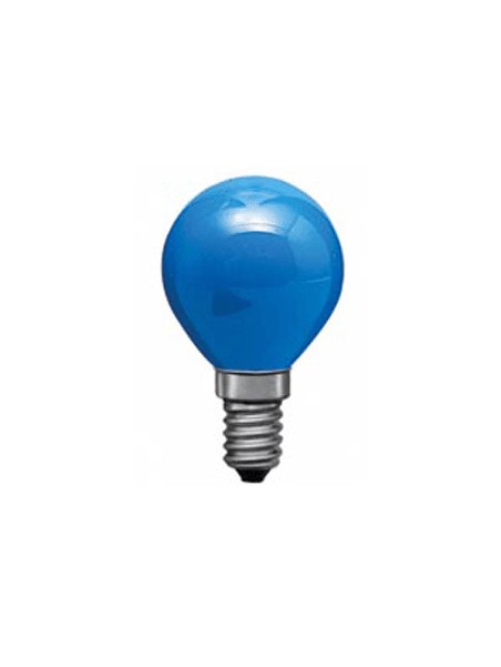 113201 E14 Sphérique Couleur 230V Bleue 25w