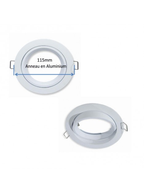 A222400988819 Accessoire Downlight 108 rond orientable Alu blanc LAES