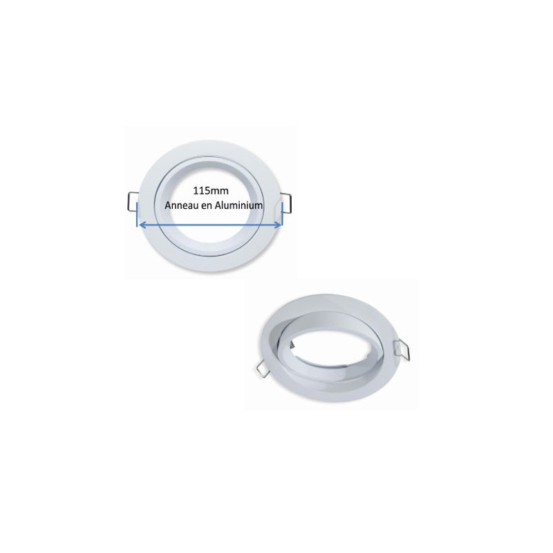 A222400988819 Accessoire Downlight 108 rond orientable Alu blanc LAES