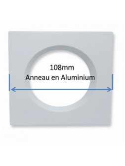 A222400988802 Accessoire Downlight 108 Carré Alu blanc LAES