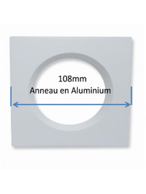 A222400988802 Accessoire Downlight 108 Carré Alu blanc LAES