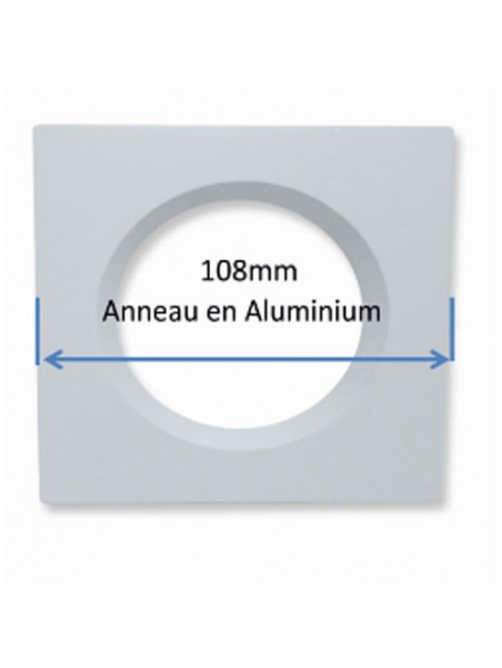 A222400988802 Accessoire Downlight 108 Carré Alu blanc LAES