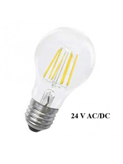 6010500373637 E27 Ampoule led standard Claire LED effet filament 7w 827 24v AC/DC