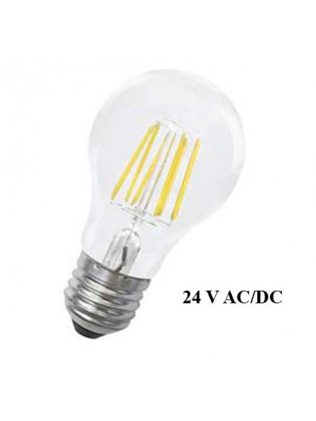 6010500373637 E27 Ampoule led standard Claire LED effet filament 7w 827 24v AC/DC