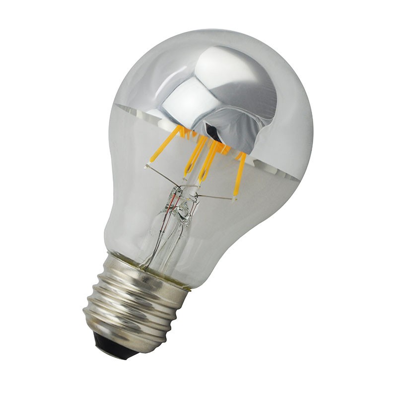 6010500353561 E27 Ampoule led standard Claire Calotte argentée LED effet filament 6w 827 230v