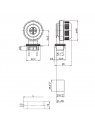 M225601780516 Douille complète étanche pour tube G5 16mm Transparent 1780