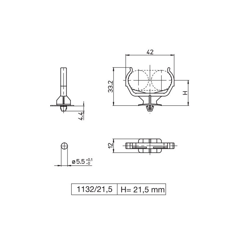 A235601132215 Support lampe 2G11